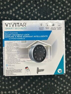 NEW 🆕 Sealed Vivitar Smart Security Deadbolt Lock - fingerprint, auto lock